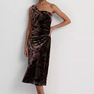 Ralph Lauren Velvet Paisley Slip Dress – Size 2